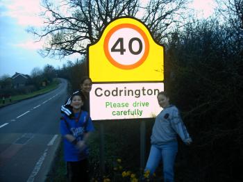 codrington village sign uk