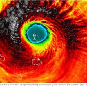 Irma over Barbuda